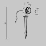 Ладшафтный светильник Maytoni Clyde O493FL-L3GF3K