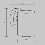 Уличный настенный светильник Maytoni Clyde O493WL-01W