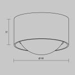 Уличный потолочный светильник Maytoni Lumina O498CL-L15B3K