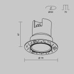Уличный встраиваемый светильник Maytoni Grit O501DL-L5W3K