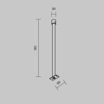 Жесткий подвес для уличной трековой системы Maytoni Elasity IP O-TR001-HL-B300