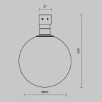 Уличный трековый светильник Maytoni Luna O-TR01-2-S-9WB3K