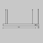 Линейный подвесной светильник Maytoni Basis P051PL-36W2.7-6K-W