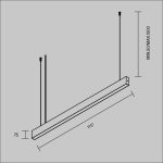 Линейный подвесной светильник Maytoni Technical Basis P070PL-2.7-3-4K-W