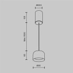 Подвесной светильник Maytoni Comfy P113-L12-3K-BS