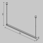 Трековый подвесной магнитный светильник Maytoni Basis TR170-1-52W3K-B