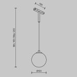 Трековый магнитный светильник Maytoni Luna TR178-1-5WTW-B