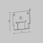 Торцевая заглушка для магнитного шинопровода потолок Maytoni Technical Exility ClipLine TRA034EC-SCCL-42B