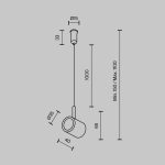 Потолочный коннектор с тросовым подвесом Maytoni Technical Tau TRA154CSW-1B