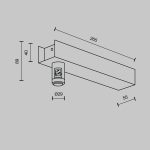 Основание настенное для блока питания с вводом питания Maytoni Flarity TRA155CW-BB-BS