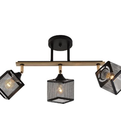 Спот Reluce 01591-3.3-03B BK+FGD+WOOD