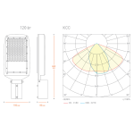 Уличный консольный светильник Wolta STL-120W03