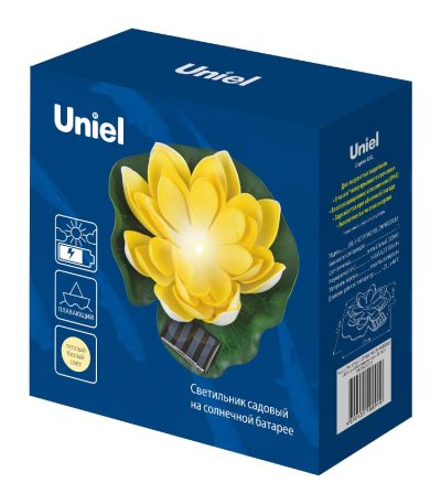 Светильник на солнечной батарее Uniel USL-S-827/PT060 YELLOW WATERLILY UL-00011600