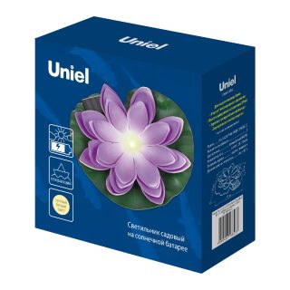 Светильник на солнечной батарее Uniel USL-S-828/PT060 PURPLE WATERLILY UL-00011601