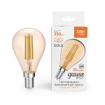 Светодиодная филаментная лампа Gauss Basic Filament E14 3,8W 2400K 1057154