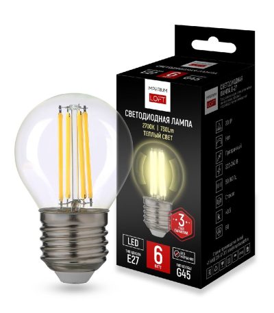 Светодиодная лампа ImperiumLoft E27 6W 2700K 243946-26