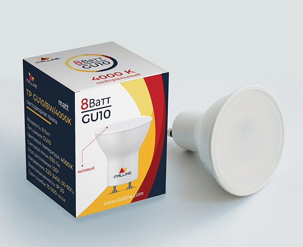 Светодиодная лампа Italline TP GU10/8W/4000K matt Светодиодная лампа Italline TP GU10/8W/4000K matt