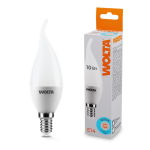 Светодиодная лампа WOLTA 10Вт 6500K E14 свеча на ветру матовая 25WCD10E14