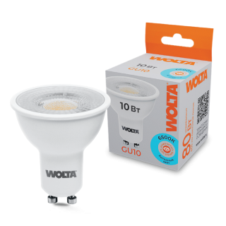 Светодиодная лампа WOLTA 10Вт 6500K GU10 матовая WSTD-PAR16-220V10W6KGU10-L