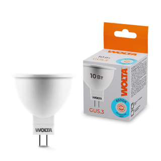 Светодиодная лампа WOLTA 10Вт 6500K GU5.3 матовая 25WMR16-220-10GU5.3