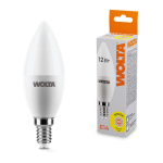 Светодиодная лампа WOLTA 12Вт 3000K Е14 свеча матовая 25YC12E14