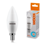 Светодиодная лампа WOLTA 12Вт 6500K Е14 свеча матовая 25WC12E14