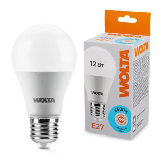 Светодиодная лампа WOLTA 12Вт 6500К E27 груша матовая 25W60BL12E27