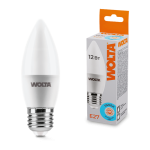 Светодиодная лампа WOLTA 12Вт 6500K Е27 свеча матовая 25WC12E27