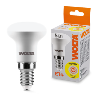 Светодиодная лампа WOLTA 5Вт 3000K E14 грибок матовый 25Y39R5E14