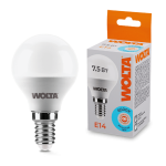 Светодиодная лампа WOLTA 7.5Вт 6500K E14 груша матовая 25W45GL7.5E14