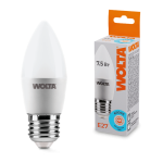 Светодиодная лампа WOLTA 7.5Вт 6500K E27 свеча матовая 25WC7.5E27