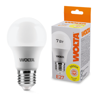 Светодиодная лампа WOLTA 7Вт 3000К E27 груша матовая 25Y55BL7E27