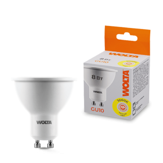 Светодиодная лампа WOLTA 8Вт 3000K GU10 матовая 25YPAR16-230-8GU10