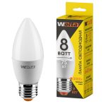 Светодиодная лампа WOLTA LX 8Вт 3000K Е27 свеча матовая 30YC8E27