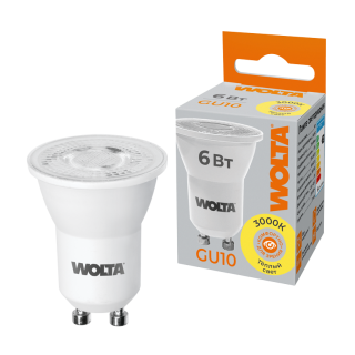Светодиодная лампа WOLTA MR11 6Вт 3000K матовая WSTD-JCDR-MR11-6W3KGU10-L