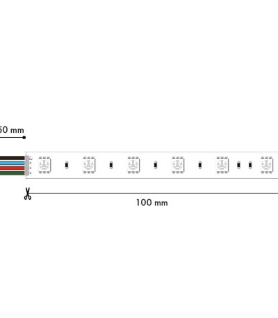 Светодиодная лента Favourite 24В SMD2835RGB 27Вт/м 4000K 5м IP20 2001-82720
