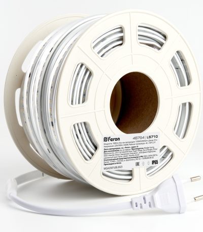 Светодиодная лента Feron LS710 220В 2835 10Вт/м 6500K 25м IP65 48764