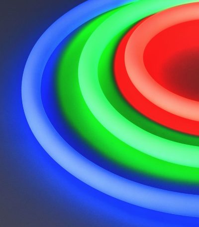 Светодиодная лента герметичная Arlight MOONLIGHT-TOP-G280-D18mm 24V RGB 360deg (13 W/m, IP65, 3838, 5m, wire x1) 038762