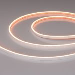 Светодиодная лента герметичная Arlight VELA-M240-2.5x6mm 24V Warm3000 (5 W/m, IP65, 5m) 053268