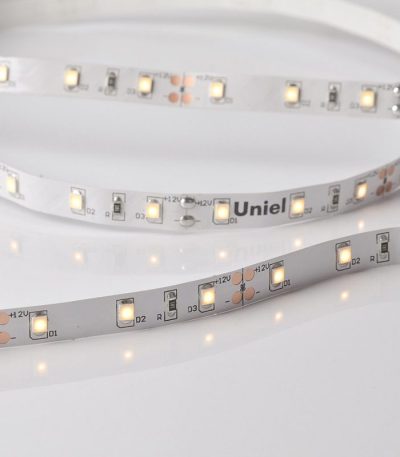 Светодиодная лента Uniel ULS-M11-2835-60LED/m-8mm-IP20-DC12V-4,8W/m-5M-3000K PROFI катушка в герметичной упаковке