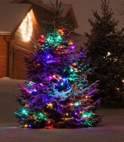 Светодиодная нить Eurosvet 400-101 мульти с эффектом мерцания 10м IP65