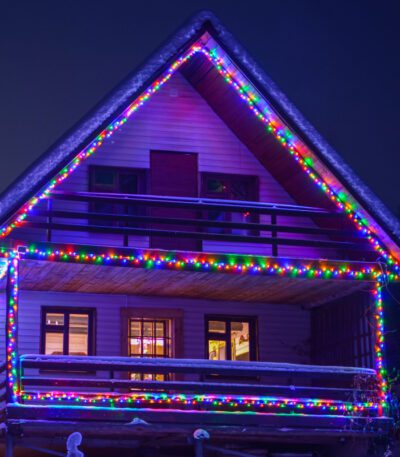 Светодиодная нить Eurosvet 400-102 мульти с эффектом мерцания 20м IP65