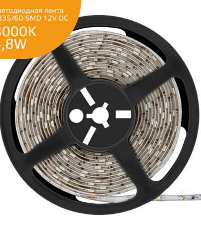 Светодиодная влагозащищенная лента Gauss 4,8W/m 60LED/m 2835SMD теплый белый 5M 356000105