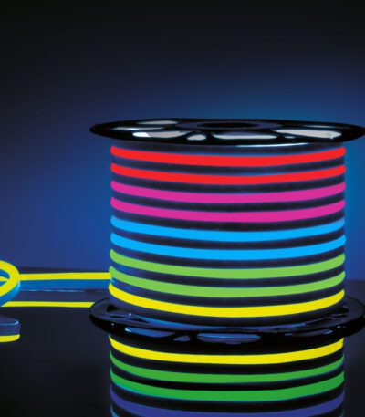 Светодиодный гибкий неон Elektrostandard 220V 12W 80Led 5050 IP67 односторонний RGB, 50 м 4690389145476