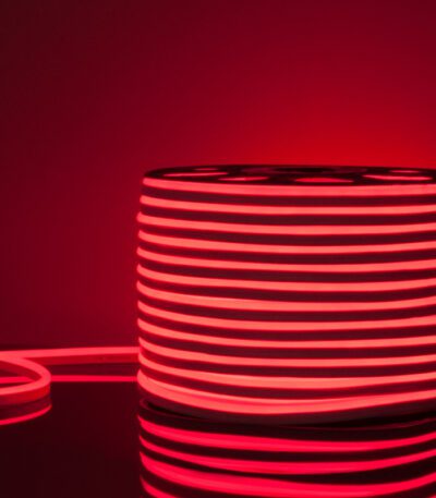 Светодиодный гибкий неон Elektrostandard 220V 9,6W 120Led 2835 IP67 односторонний красный, 50м 4690389136528