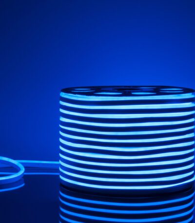 Светодиодный гибкий неон Elektrostandard 220V 9,6W 120Led 2835 IP67 односторонний синий, 50 м 4690389136542