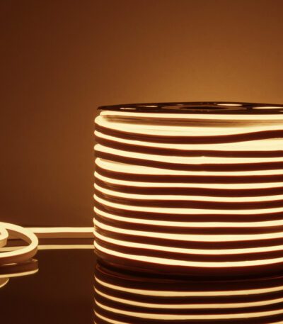 Светодиодный гибкий неон Elektrostandard 220V 9,6W 120Led 2835 IP67 односторонний теплый белый, 50 м 4690389167355