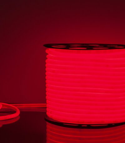 Светодиодный гибкий неон Elektrostandard 220V 9,6W 144Led 2835 IP67 круглый красный, 50 м 4690389134715