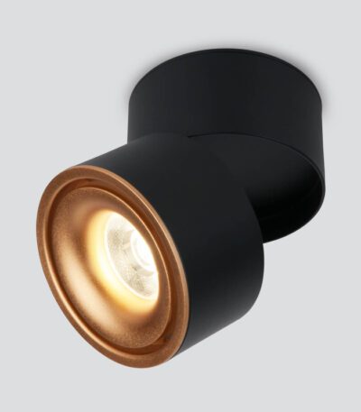 Светодиодный спот Elektrostandard DLR031 15W 4200K 3100 черный матовый/золото 4690389152788