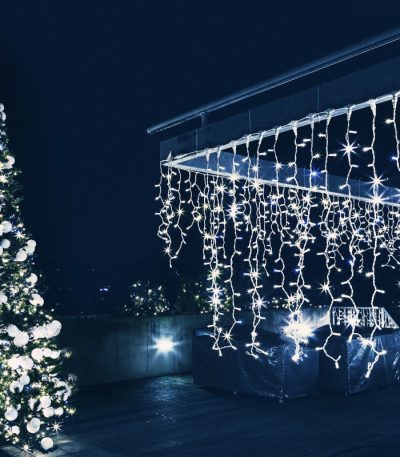 Светодиодный занавес Eurosvet 200-101 белый с эффектом мерцания 2*3м IP65